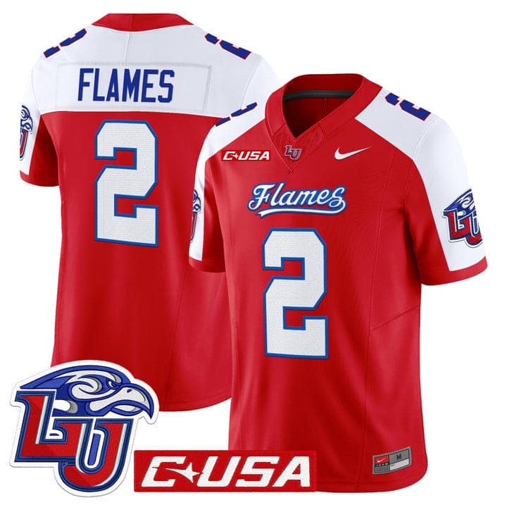 Flames Jersey #2 Liberty Flames 2025 Vapor Limited Stitched - Image 4