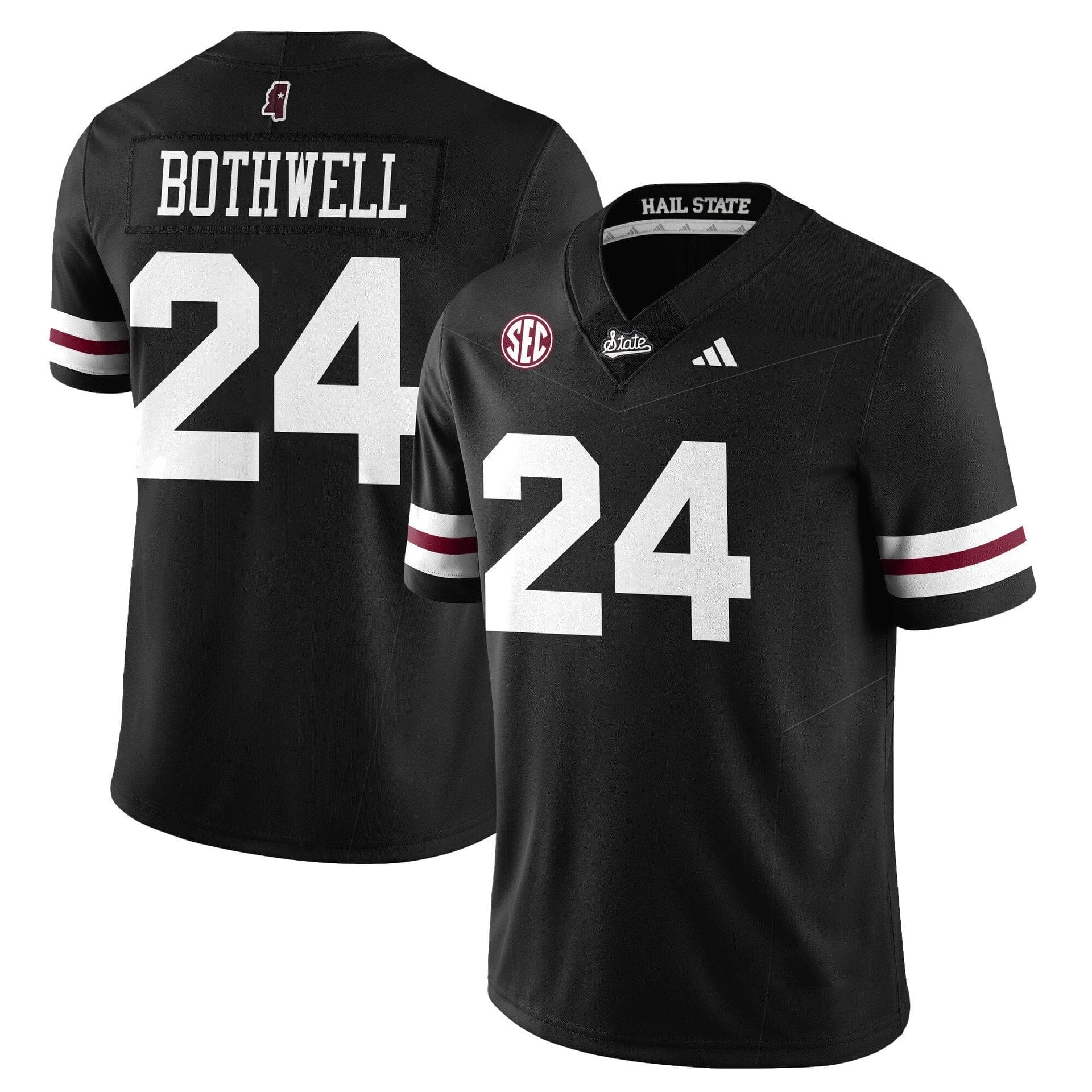 Fluff Bothwell Jersey #24 Mississippi State Football Darkness 2025 Stitched