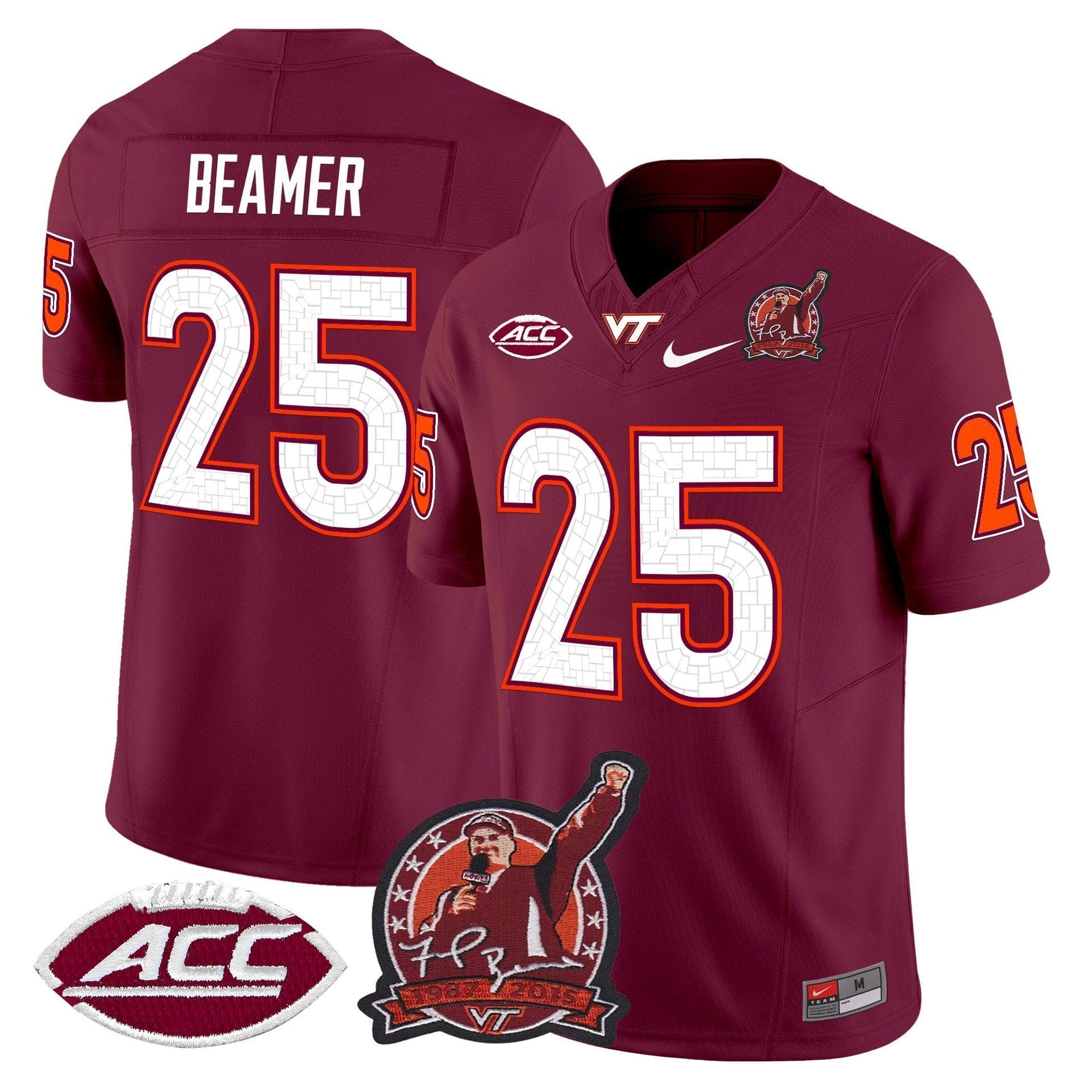 Frank Beamer Jersey #25 Virginia Tech Hokies Coach Frank Beamer 2025 - Image 3
