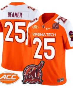 Frank Beamer Jersey 25 Virginia Tech Hokies Coach Frank Beamer 2025 Orange Alter