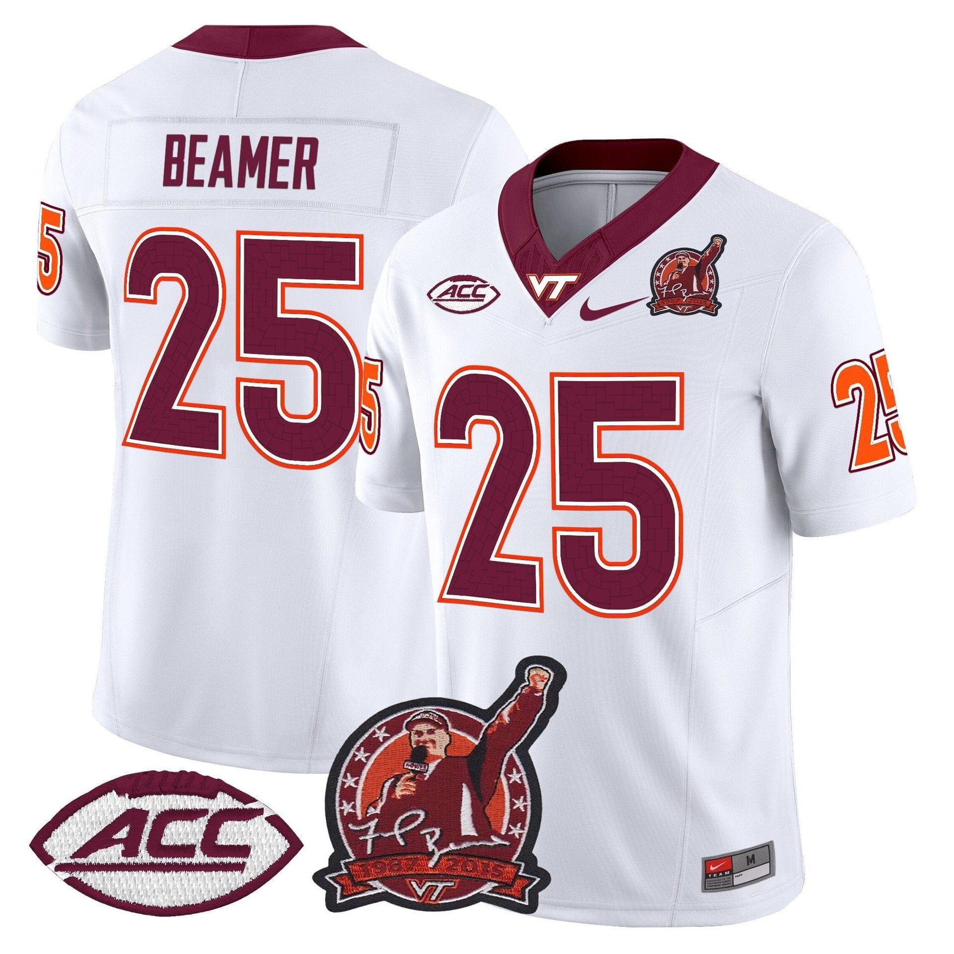 Frank Beamer Jersey #25 Virginia Tech Hokies Coach Frank Beamer 2025