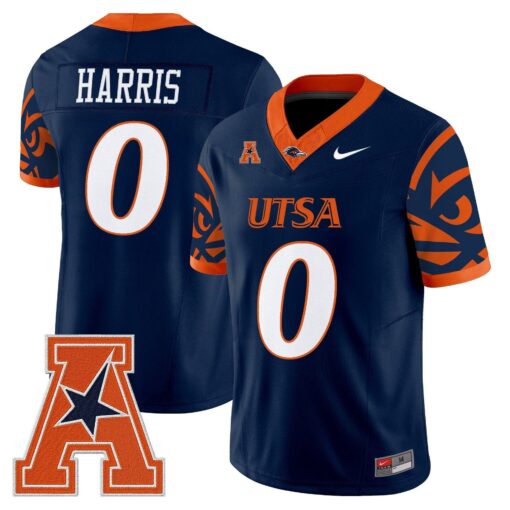 Frank Harris Jersey #0 UTSA Roadrunners 2025 Vapor Limited V2 Stitched - Image 2