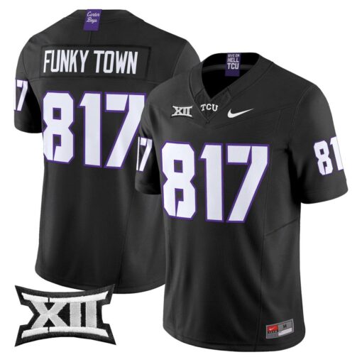 Funky Town Jersey #817 TCU Horned Frogs 2025 Vapor Limited Stitched