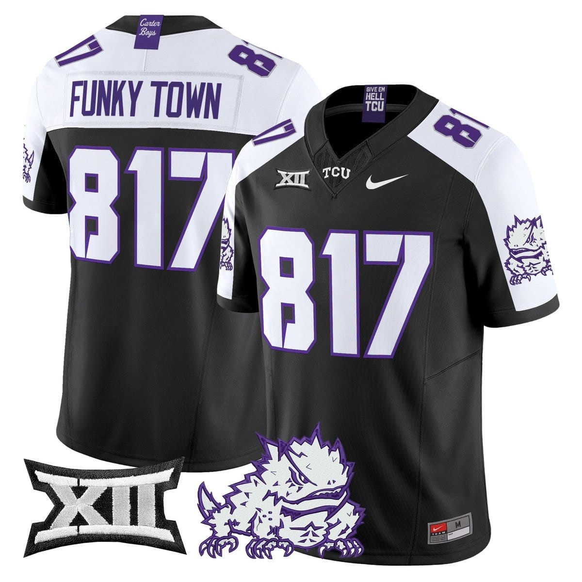 Funky Town Jersey #817 TCU Horned Frogs 2025 Vapor Limited Stitched - Image 3