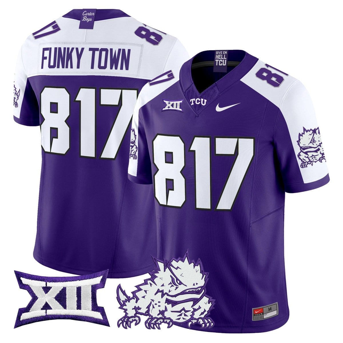 Funky Town Jersey #817 TCU Horned Frogs 2025 Vapor Limited Stitched - Image 4