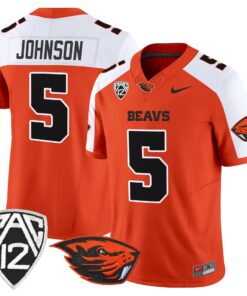 Gabarri Johnson Jersey 5 Oregon State Beavers 2025 Limited Stitched Orange Alter