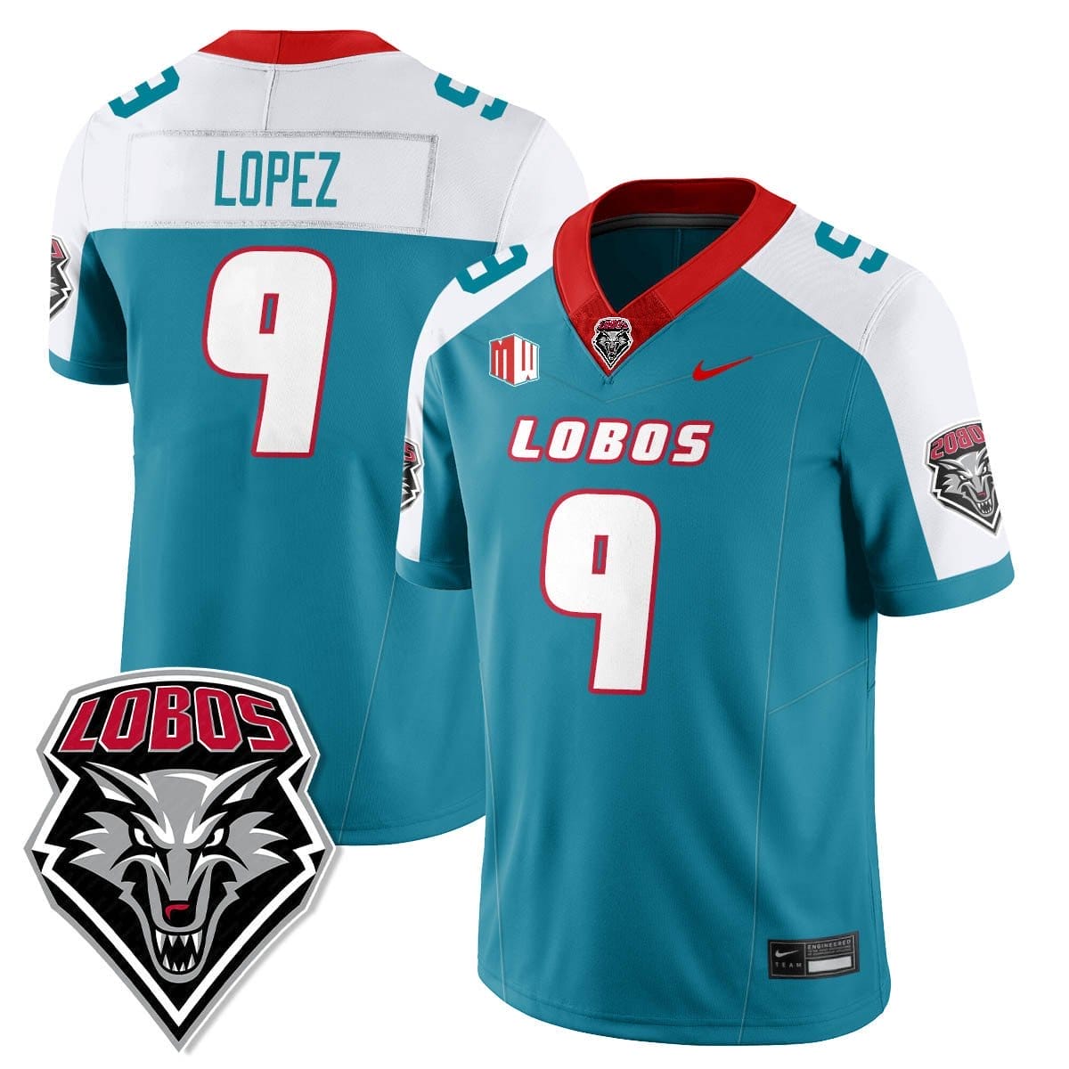 Gabriel Lopez Jersey #9 UNM Lobo Football 2025 All Stitched - Image 2