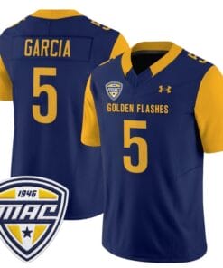 Gavin Garcia Jersey 5 Kent State Golden Flashes 2025 Limited Stitched Navy