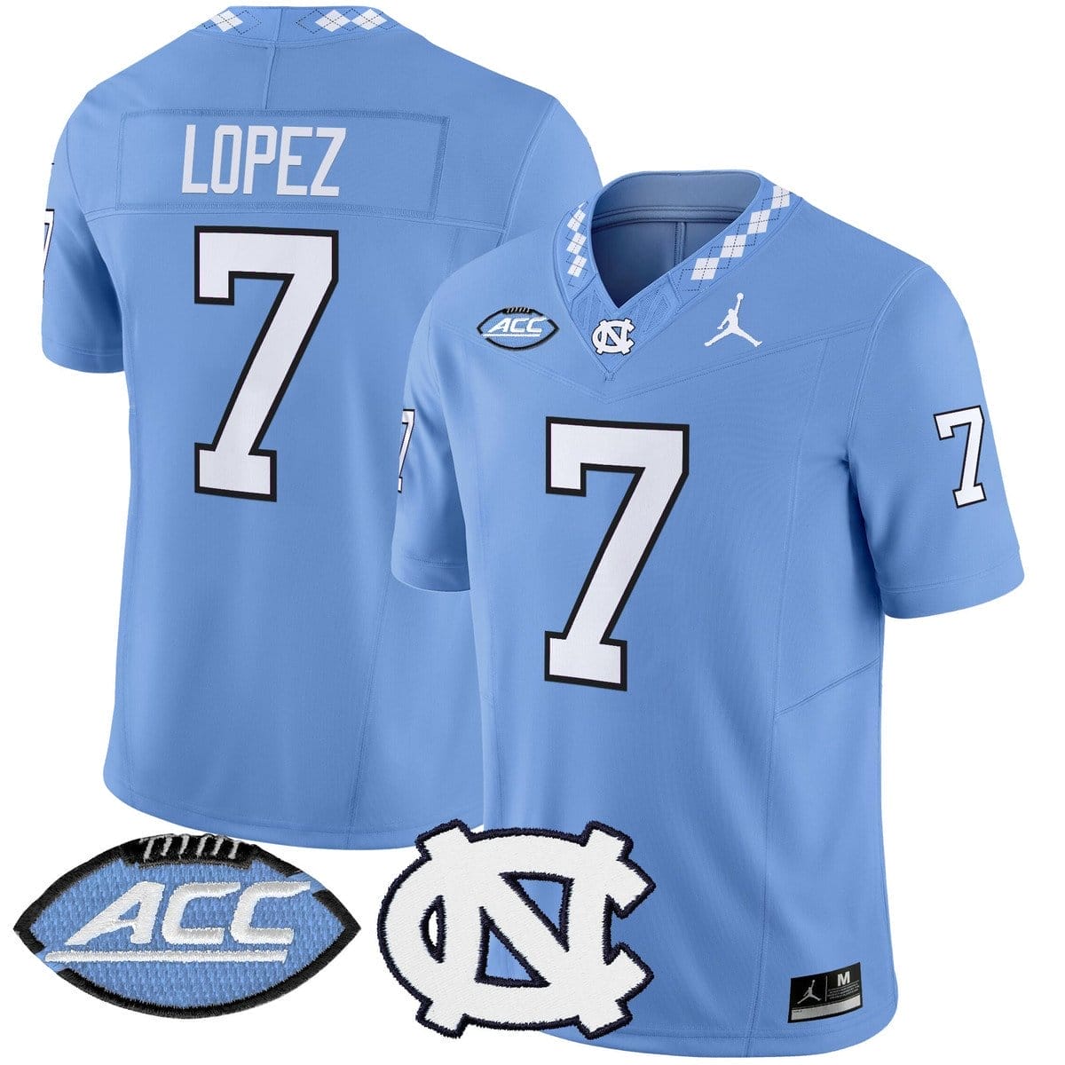 Gio Lopez Jersey #7 North Carolina Tar Heels 2025 Limited Stitched - Image 3