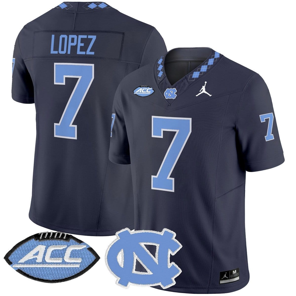 Gio Lopez Jersey #7 North Carolina Tar Heels 2025 Limited Stitched - Image 5