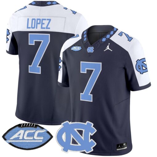 Gio Lopez Jersey #7 North Carolina Tar Heels 2025 Limited Stitched - Image 4