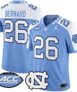 Giovani Bernard Jersey 26 North Carolina Tar Heels 2025 Stitched Blue Alter