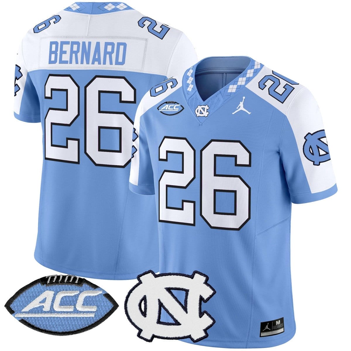 Giovani Bernard Jersey #26 North Carolina Tar Heels 2025 Stitched - Image 2