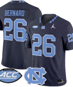Giovani Bernard Jersey 26 North Carolina Tar Heels 2025 Stitched Navy