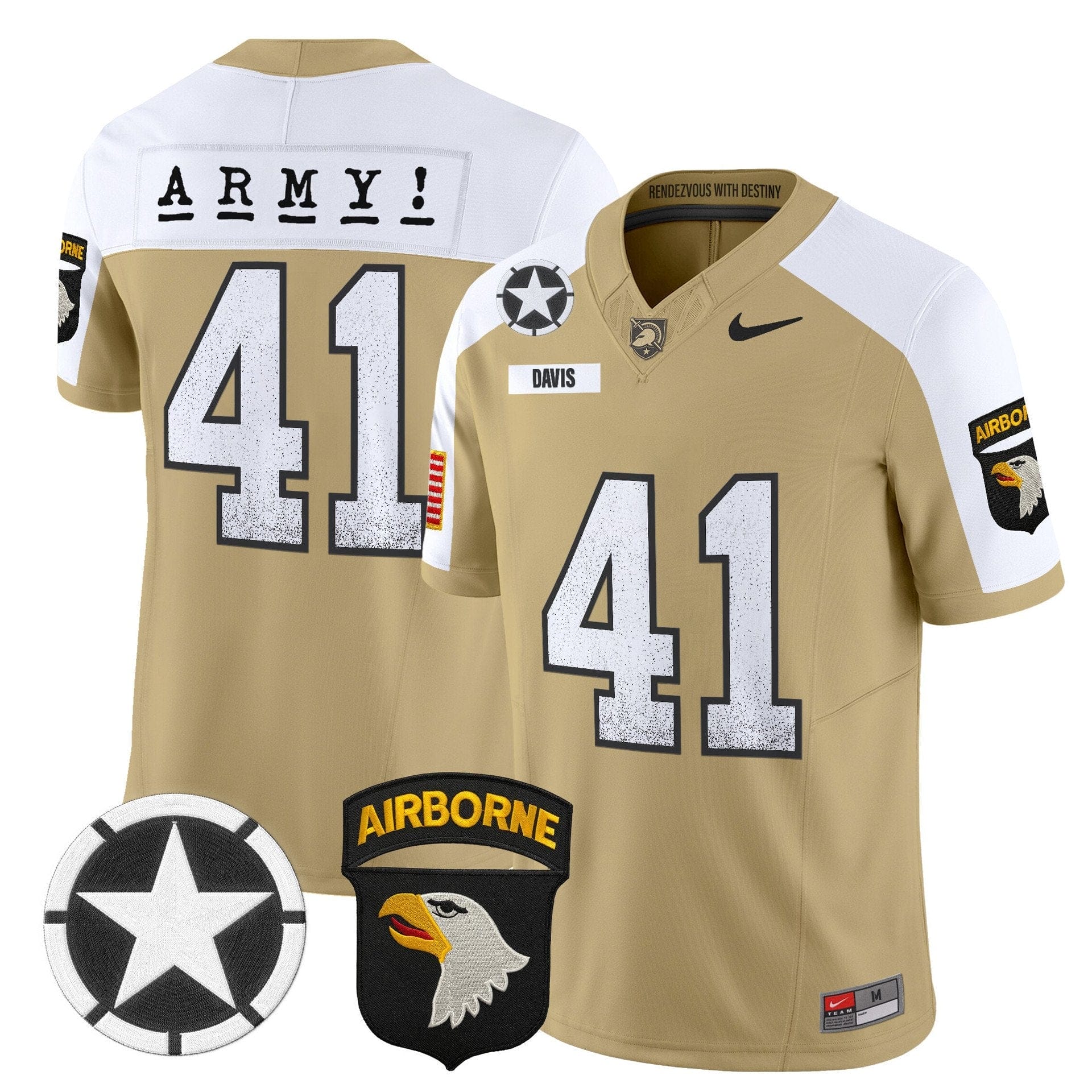 Glenn Davis Jersey #41 Army Black Knights 2025 Screaming Eagles Stitched - Image 5