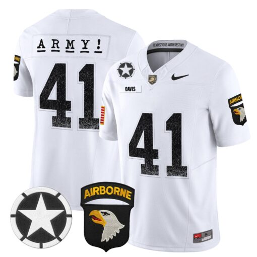 Glenn Davis Jersey #41 Army Black Knights 2025 Screaming Eagles Stitched - Image 2