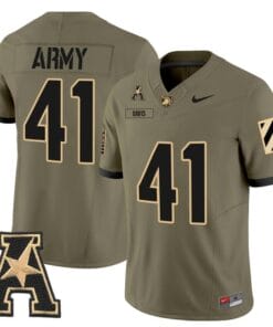 Glenn Davis Jersey 41 Army Black Knights 2025 Vapor Stitched Olive
