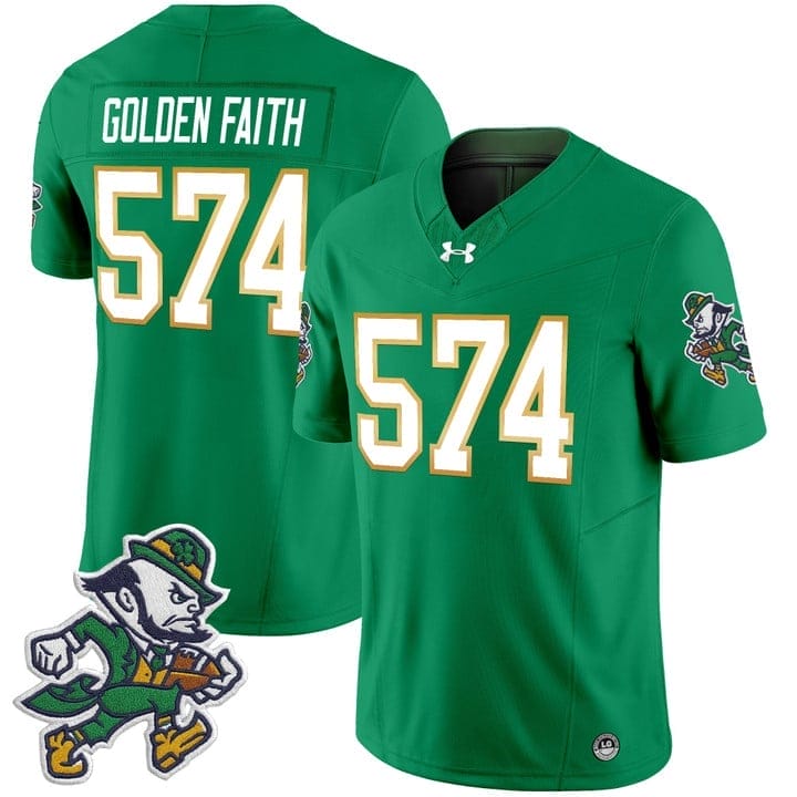 Golden Faith Jersey #574 Notre Dame 2025 Gridiron Leprechaun Edition - Image 3