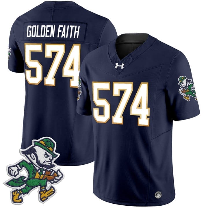 Golden Faith Jersey #574 Notre Dame 2025 Gridiron Leprechaun Edition - Image 4