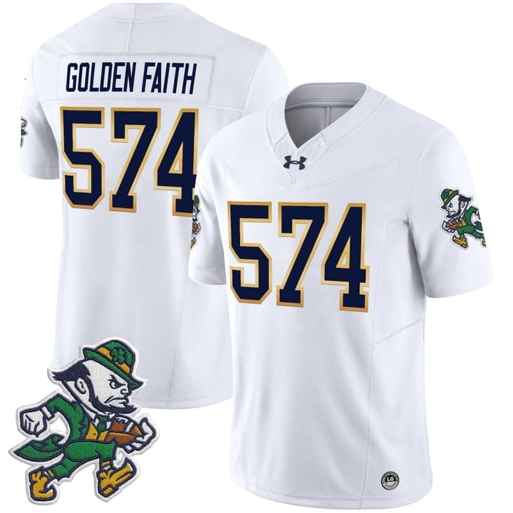 Golden Faith Jersey #574 Notre Dame 2025 Gridiron Leprechaun Edition