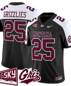Alternative view of Grizzlies Jersey #25 Montana Grizzlies 2025 Vapor Limited Stitched Black Alter
