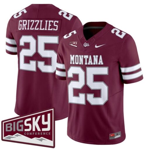 Grizzlies Jersey #25 Montana Grizzlies 2025 Vapor Limited Stitched Black Alter - Image 4