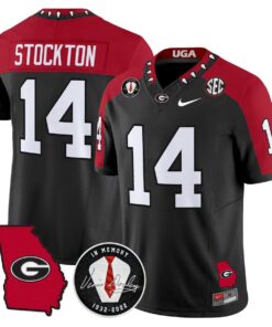 Gunner Stockton Jersey 14 Georgia Bulldogs 2025 Limited Stitched Black Alter