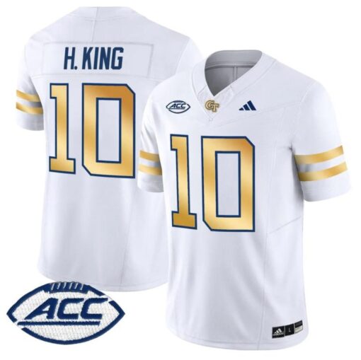 Haynes King Jersey #10 Georgia Tech Yellow Jackets 2025 Stitched