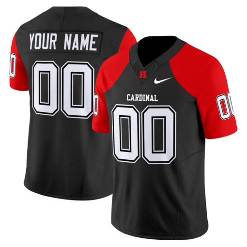 Harlingen Cardinals Black Custom Jersey Name and Number All Stitched