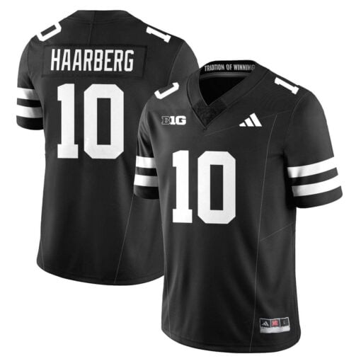 Heinrich Haarberg Jersey #10 Nebraska Football 2025 Blackout Stitched
