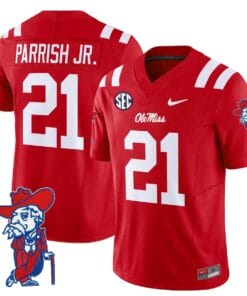 Henry Parrish Jr Jersey 21 Ole Miss Rebels 2025 Limited V2 Red