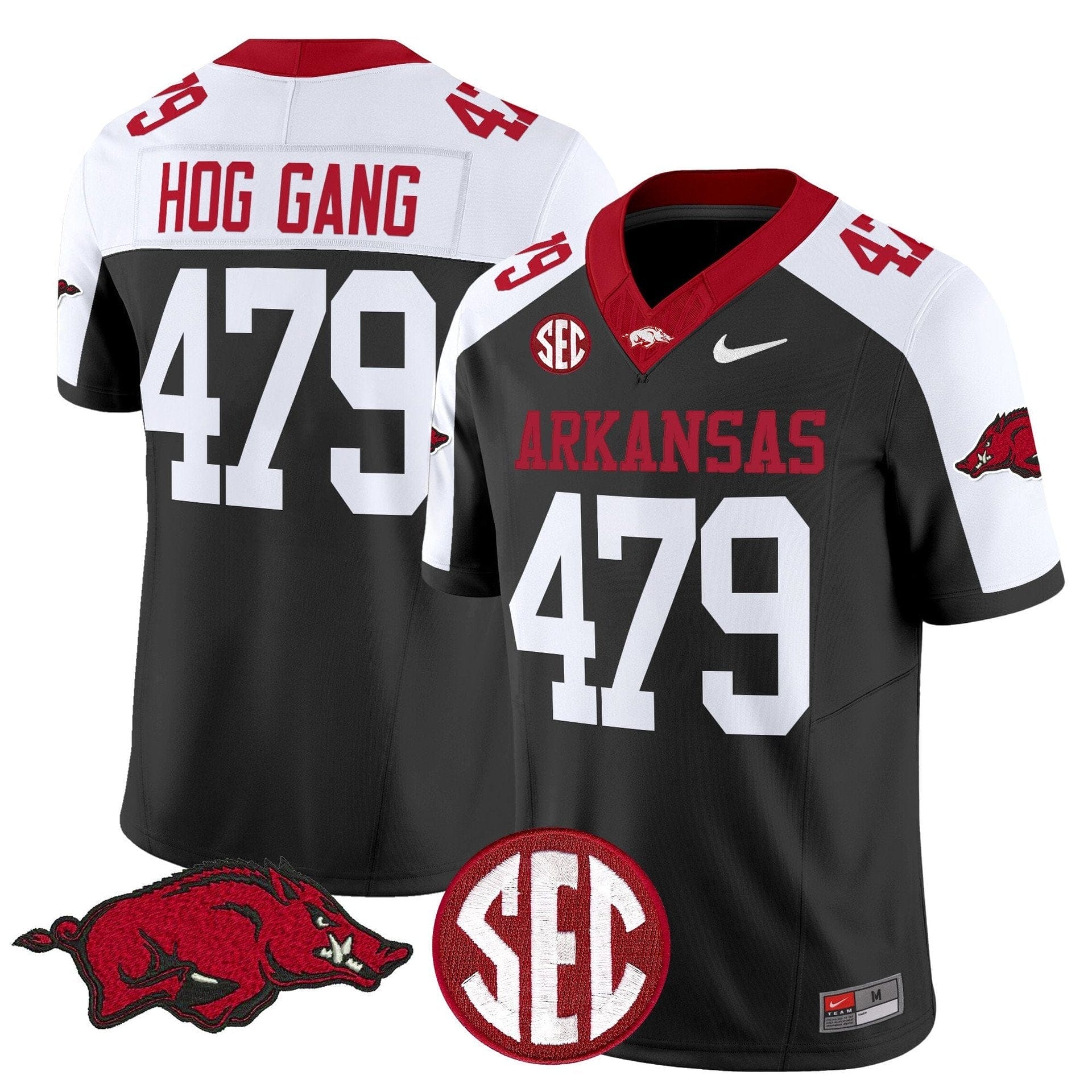 Hog Gang Jersey #479 Arkansas Razorbacks Limited Stitched - Image 3