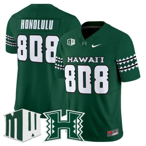 Honolulu Jersey #808 Hawai'i Rainbow Warriors 2025 Vapor Stitched - Image 3