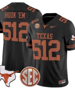 Hook 'Em Jersey #512 Texas Longhorns 2025 State Map SEC Patch