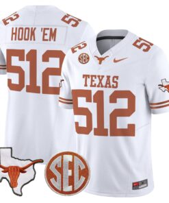 Alternative view of Hook 'Em Jersey #512 Texas Longhorns 2025 State Map SEC Patch