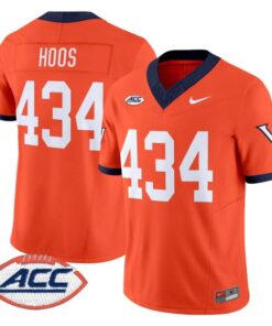Hoos Jersey 434 Virginia Cavaliers 1995 Throwbacks Stitched Orange