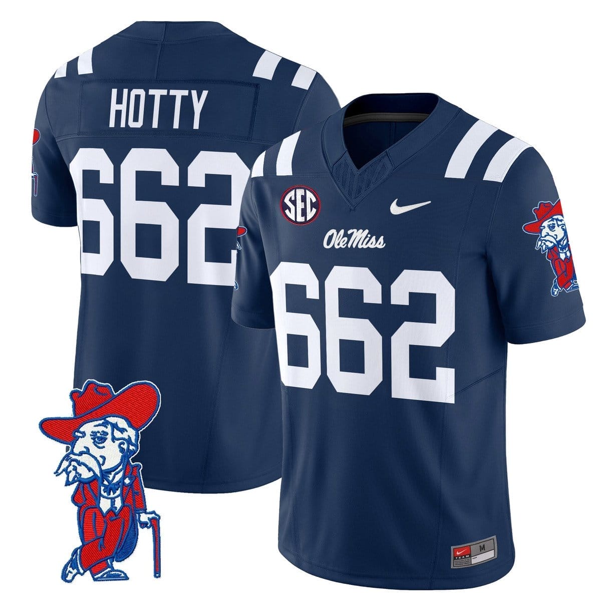 Hotty Jersey #662 Ole Miss Rebels 2025 Limited V2 Stitched