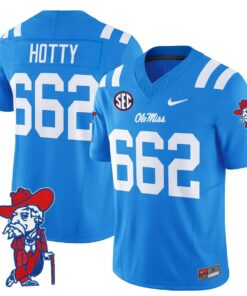 Hotty Jersey 662 Ole Miss Rebels 2025 Limited V2 Stitched Powder Blue