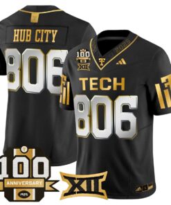 Hub City Jersey 806 Texas Tech 2025 100th Anniversary Stitched Blac Limite