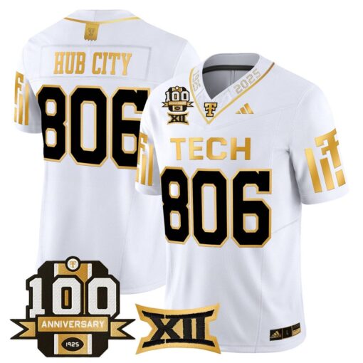 Hub City Jersey #806 Texas Tech 2025 100th Anniversary Stitched - Image 4
