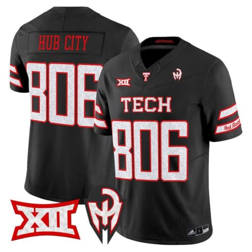 Hub City Jersey #806 Texas Tech Red Raiders Too Cold Vapor Stitched