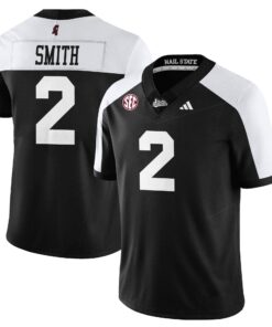 Isaac Smith Jersey 2 Mississippi State Football Darkness 2025 Stitched Black Alter