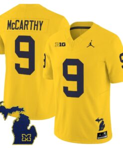 J.J. McCarthy Jersey 9 Michigan Wolverines 2025 Limited V2 Stitched Maize