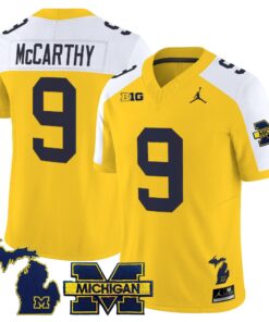 J.J. McCarthy Jersey 9 Michigan Wolverines 2025 Limited V2 Stitched Maize Alter