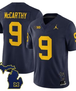 J.J. McCarthy Jersey 9 Michigan Wolverines 2025 Limited V2 Stitched Navy