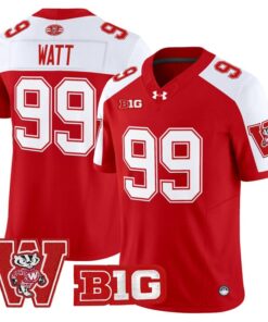 J.J. Watt Jersey 99 Wisconsin Badgers Throwback Stitched Red Alter