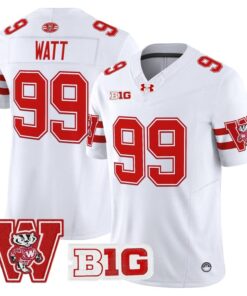 J.J. Watt Jersey 99 Wisconsin Badgers Throwback Stitched White dc65109e c84f 48d1 bb5f 492a79600fd6