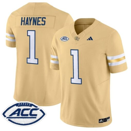 Jamal Haynes Jersey #1 Georgia Tech Yellow Jackets 2025 Stitched - Image 3