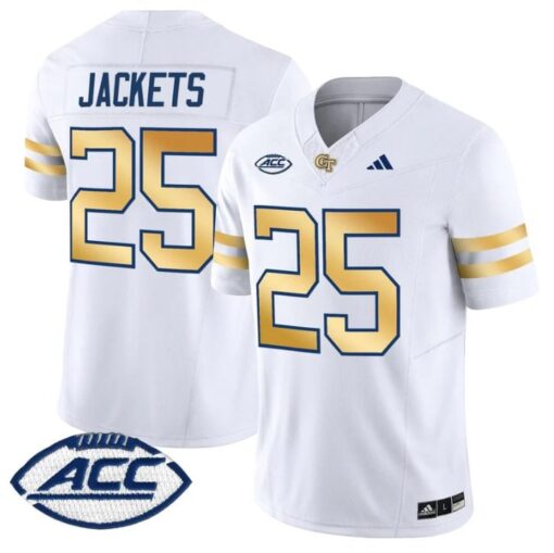 Jackets Jersey #25 Georgia Tech Yellow Jackets 2025 Limited Stitched