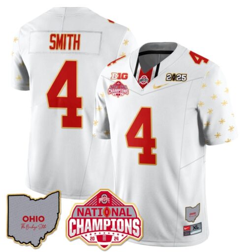 Jeremiah Smith Jersey #4 Ohio State National Champions 2025 Patch - Image 5